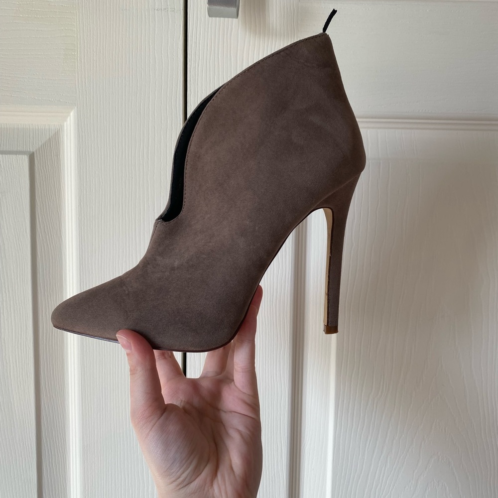 Pull-On High Stiletto Suede Bootie